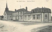 18 Cher / CPA FRANCE 18 "Couy, école et mairie"