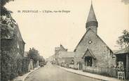 76 Seine Maritime / CPA FRANCE 76 "Pourville, l'église, rue de Dieppe"