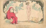 Illustrateur CPA ILLUSTRATEUR SAGER "La Tentation de Saint Antoine" / NU