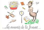 Illustrateur CPSM  ILLUSTRATEUR  OZIOULS "Les ennemis de la femme"