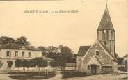 95 Val D'oise / CPA FRANCE 95 "Chaussy, la mairie et l'église"