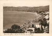 06 Alpe Maritime / CPSM FRANCE 06 "Juan les Pins, route du bord de mer et plage"