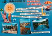 06 Alpe Maritime / CPSM FRANCE 06 "Mandelieu La Napoule, télégramme de vacances"