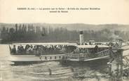 76 Seine Maritime / CPA FRANCE 76 "Sahurs, le ponton sur la seine" / BATEAU