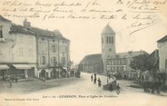 46 Lot / CPA FRANCE 46 "Gourdon, place et église des cordeliers"