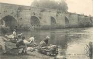 78 Yveline / CPA FRANCE 78 "Limay, le vieux pont" / LAVEUSES