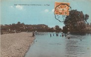 89 Yonne / CPA FRANCE 89 "Champigny sur Yonne, la plage" / CACHET AMBULANT