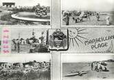 34 Herault / CPSM FRANCE 34 "Marseillan plage, le bassin, la plage et se plaisirs, le camping, les bungalow"