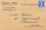 38 Isere / CPSM FRANCE 38 "Montalieu Vercieu, C. Radix" / BOURRELLERIE DROGUERIE / CARTE PUBLICITAIRE