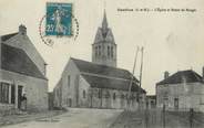 77 Seine Et Marne / CPA FRANCE 77 "Gastins, l'église et route de Nangis"