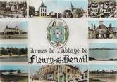 45 Loiret / CPSM FRANCE 45 "Fleury Saint Benoit, Armes de l'abbaye"