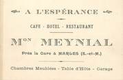 77 Seine Et Marne / CPA FRANCE 77 "Marles, hôtel restaurant A l'Espérance" / CARTE PUBLICITAIRE