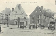 95 Val D'oise / CPA FRANCE 95 "Marines, le château, la place du marché"