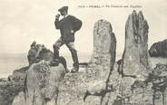 29 Finistere / CPA FRANCE 29 "Primel, un guetteur aux Aiguilles"