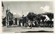 74 Haute Savoie / CPSM FRANCE 74 "Boëge, place de l'église et montagne de Miribel"