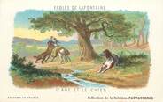 Theme CPA FABLE DE LA FONTAINE  "L'Ane et le chien" / PUBLICITE PAUTAUBERGE