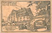 71 SaÔne Et Loire / CPA FRANCE 71 "Pontanevaux, hôtel relais"