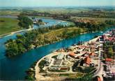 71 SaÔne Et Loire / CPSM FRANCE 71 "Verdun sur le Doubs, vue aérienne, confluent du Doubs et de la Saône"