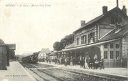 62 Pa De Calai / CPA FRANCE 62 "Hesdin, la gare, arrivée d'un train"