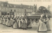 62 Pa De Calai / CPA FRANCE 62 "Le Portel, la procession" / FOLKLORE