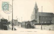 62 Pa De Calai / CPA FRANCE 62 "Wimereux, l'église" / TRAMWAY