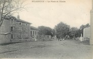 01 Ain / CPA FRANCE 01 "Béligneux, la place et l'école"