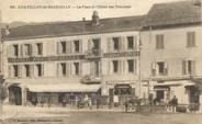 01 Ain / CPA FRANCE 01 "Chatillon de Michaille, la place et l'hôtel des touristes"