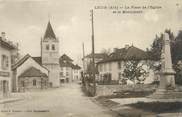 01 Ain / CPA FRANCE 01 "Lhuis, la place de l'église et le monument"