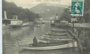 France CPA FRANCE 74 "Annecy, le Port et le Mont Veyrier"