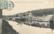 77 Seine Et Marne / CPA FRANCE 77 "Souppes, le canal et le chantier des tailleurs de Pierre" / PENICHE