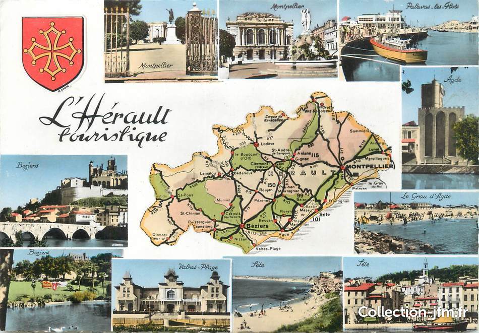 carte herault touristique