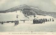 38 Isere / CPA FRANCE 38 "Le Sappey, concours de ski, skieurs sur la piste"