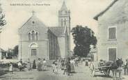 38 Isere / CPA FRANCE 38 "Saint Baudille, la place et l'église"