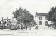 38 Isere / CPA FRANCE 38 "Saint Marcellin, jeu de boules et la gare"