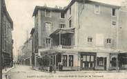 38 Isere / CPA FRANCE 38 "Saint Marcellin, grande rue et café de la terrasse"