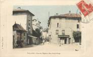 38 Isere / CPA FRANCE 38 "Tullins, place de l'église et rue Victor Hugo"