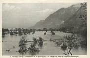 38 Isere / CPA FRANCE 38 "Veurey, inondations du 21 octobre 1928, la plaine et la route de l'Echaillon submergées"