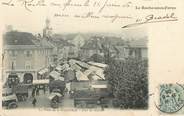 74 Haute Savoie / CPA FRANCE 74 "La Roche sur Foron, la place de la république, jour de marché"