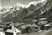 74 Haute Savoie / CPSM FRANCE 74 "Les Houches, vue générale et les aiguilles de Chamonix"