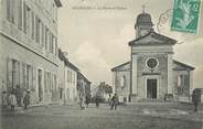 38 Isere / CPA FRANCE 38 "Brangues, la place et l'église"