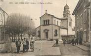 38 Isere / CPA FRANCE 38 "Les Côtes d'Arey, l'église et la place"