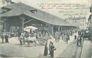 38 Isere / CPA FRANCE 38 "La Côte Saint André, la Halle un jour de marché"