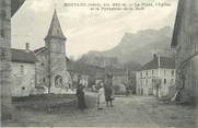 38 Isere / CPA FRANCE 38 "Montaud, la place, l'église et la Pyramide de la Buff"