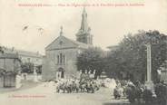 38 Isere / CPA FRANCE 38 "Marcilloles, place de l'église le jour de la Fête Dieu"