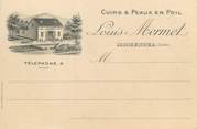 38 Isere / CPA FRANCE 38 "Morestel, Louis Mermet" / CUIRS ET PEAUX EN POIL / CARTE PUBLICITAIRE