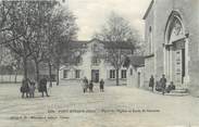 38 Isere / CPA FRANCE 38 "Pont Evêque, place de l'église et école de garçons"