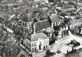 89 Yonne / CPSM FRANCE 89 "Brienon sur Armançon, l'église et la place de l'hôtel de ville "