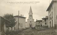 42 Loire .CPA  FRANCE 42 " Saint  Vincent, La place et la belle église moderne"