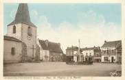 42 Loire .CPA  FRANCE 42 " Saint Martin d'Estréaux, Place de l'église et du marché"