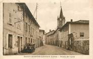 42 Loire .CPA FRANCE 42 "St Martin Lestra, Route de Lyon"